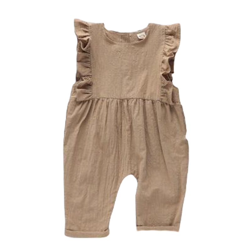 Baby Girl Beige Jellyfish Sleeveless Jumpsuit