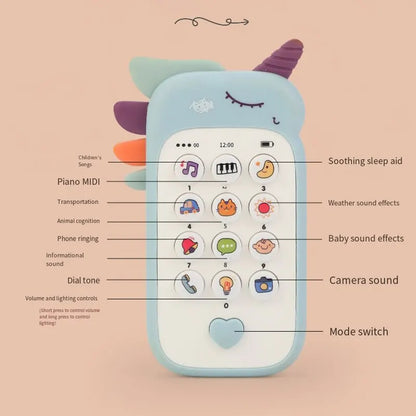 Baby Phone Toy with Music and Teether