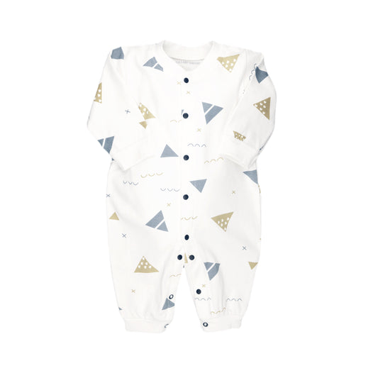 Cute and Cozy Baby Unisex Rompers with Geomatric Print