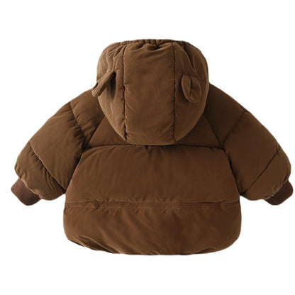 Coffee Teddy Bear Hooded Jacket