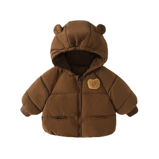 Coffee Teddy Bear Hooded Jacket