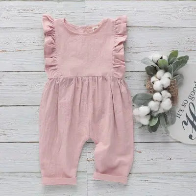 Baby Girl Pink Jellyfish Sleeveless Jumpsuit