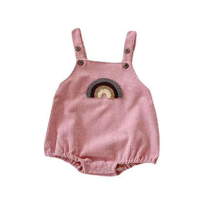 Rainbow Rompers - Pink Knitted Sleeveless Rompers Baby Neutral