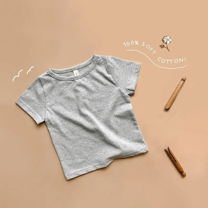 Lullaby Threads Pure Comfort: Baby Neutral Half Sleeve T-Shirt Grey