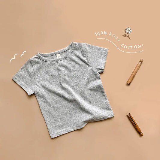 Lullaby Threads Pure Comfort: Baby Neutral Half Sleeve T-Shirt Grey