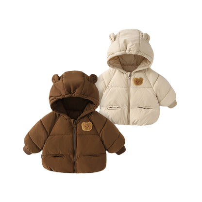 Coffee Teddy Bear Hooded Jacket