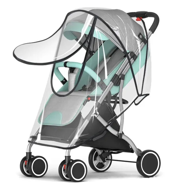 Universal Waterproof Rain Cover for Prams | Transparent Dust Cover with Zipper