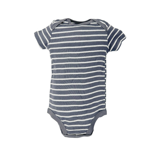 Cozy Stripes Baby Bodysuit - White/Grey